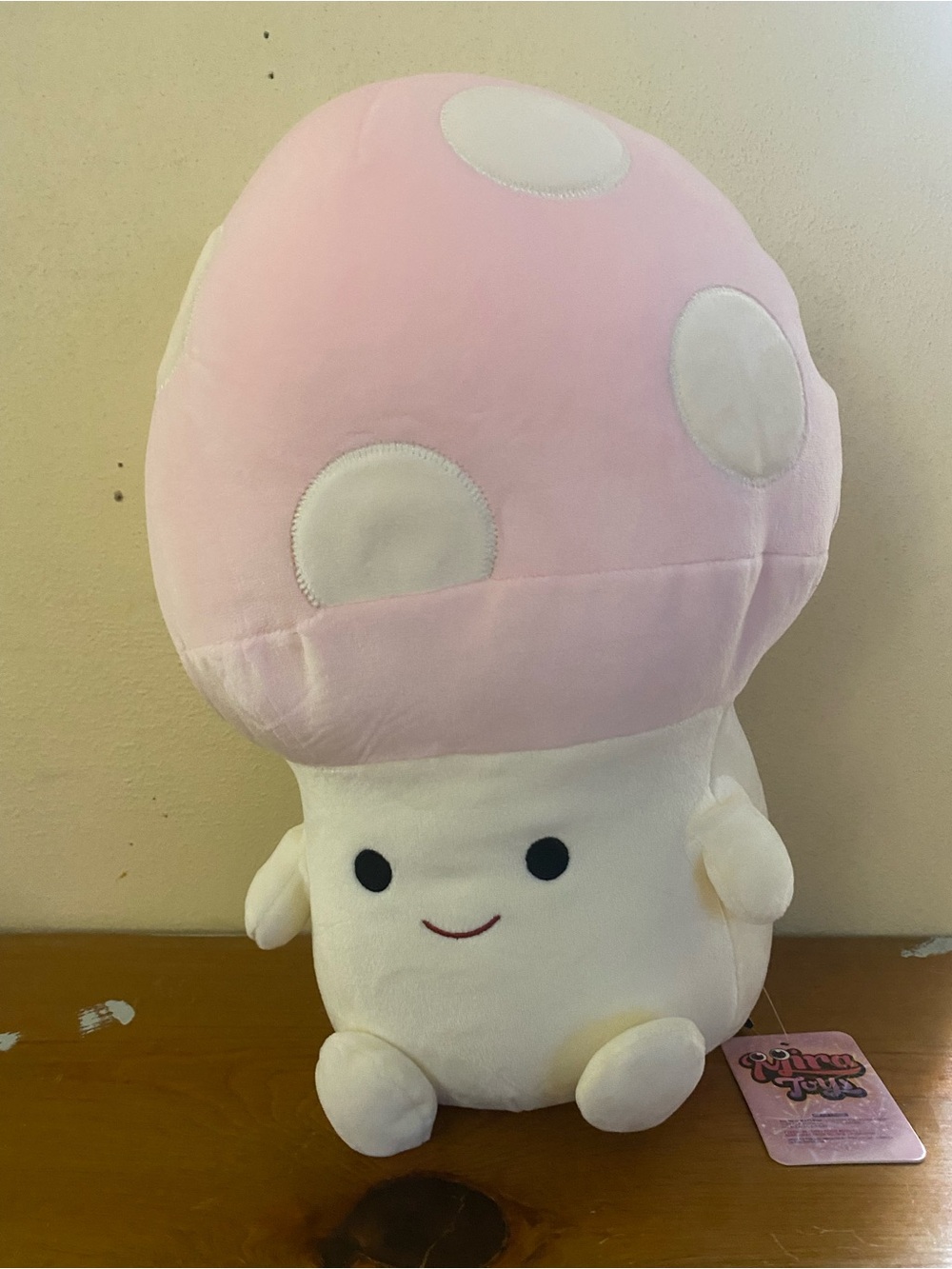 Plush Pink Mushroom Plush Toy - Cute Kawaii Stuffed Animal